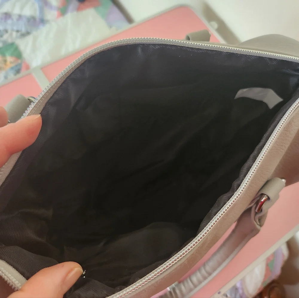 New Benoss Gray Vegan Leather Handbag